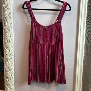 Torrid Flowy Boho Style Tank top with Stripes in size 0 (10/12)
